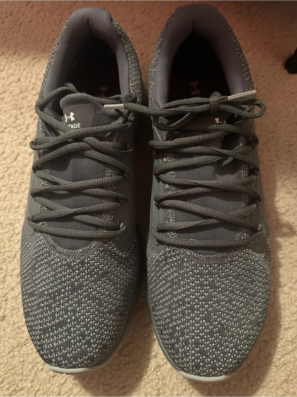 Under Armour Men's Charged Vantage Athletic Sneakers in Charcoal Gray 11.5